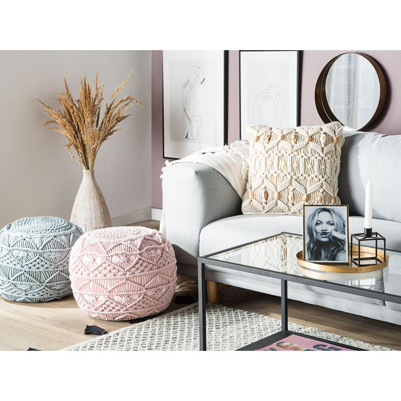 Sakura Geometric Square Cushion
