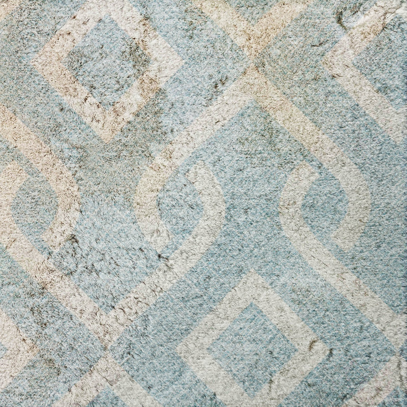 Tapis à poil long de qualité supérieure lavable à la machine ADS621, Sky, 9' x 12'