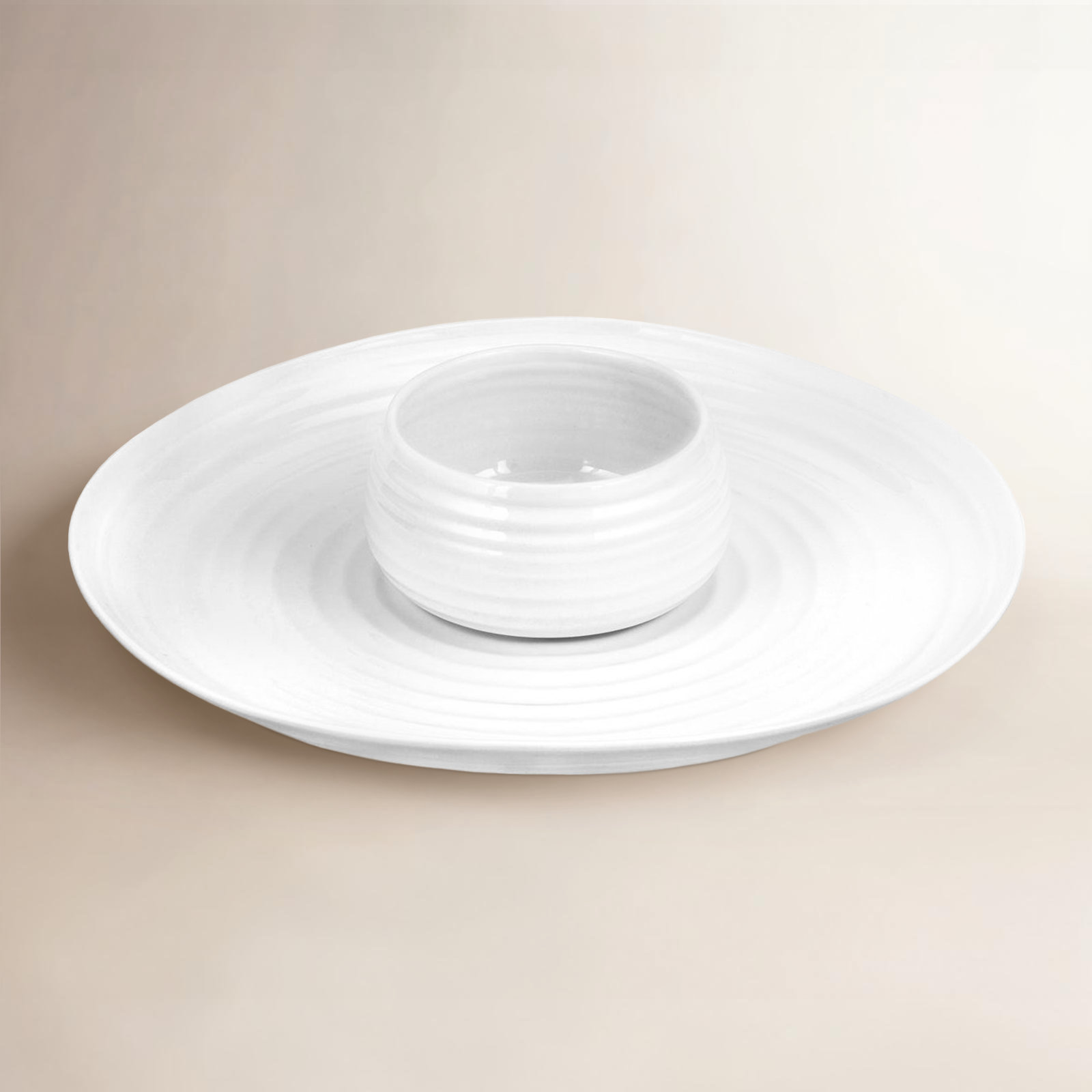 Portmeirion Sophie Conran White Chip & Dip 2 Pc 12"/4.75" & Reviews | Birch Lane