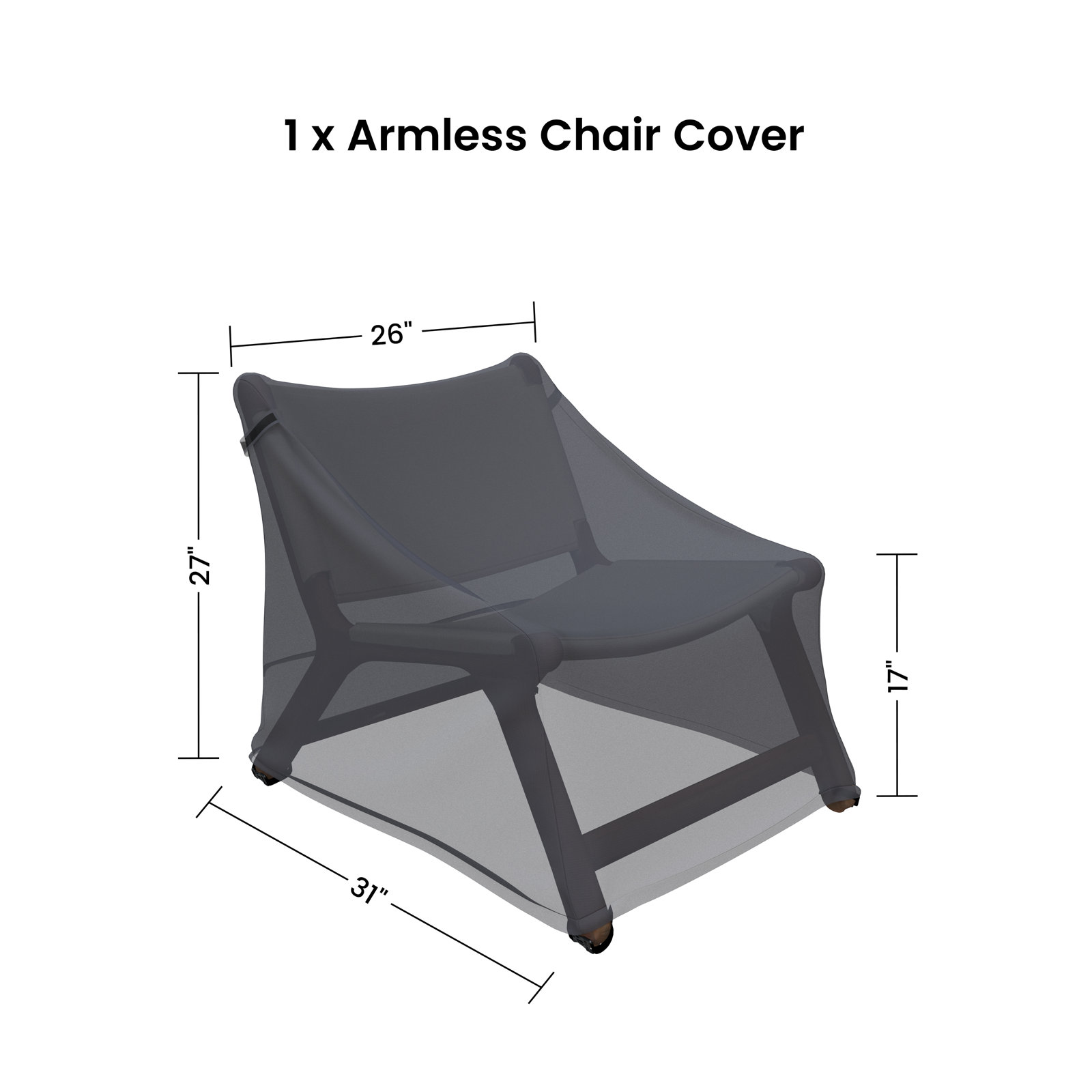 Fully Assembled Outdoor Club Chair Cover