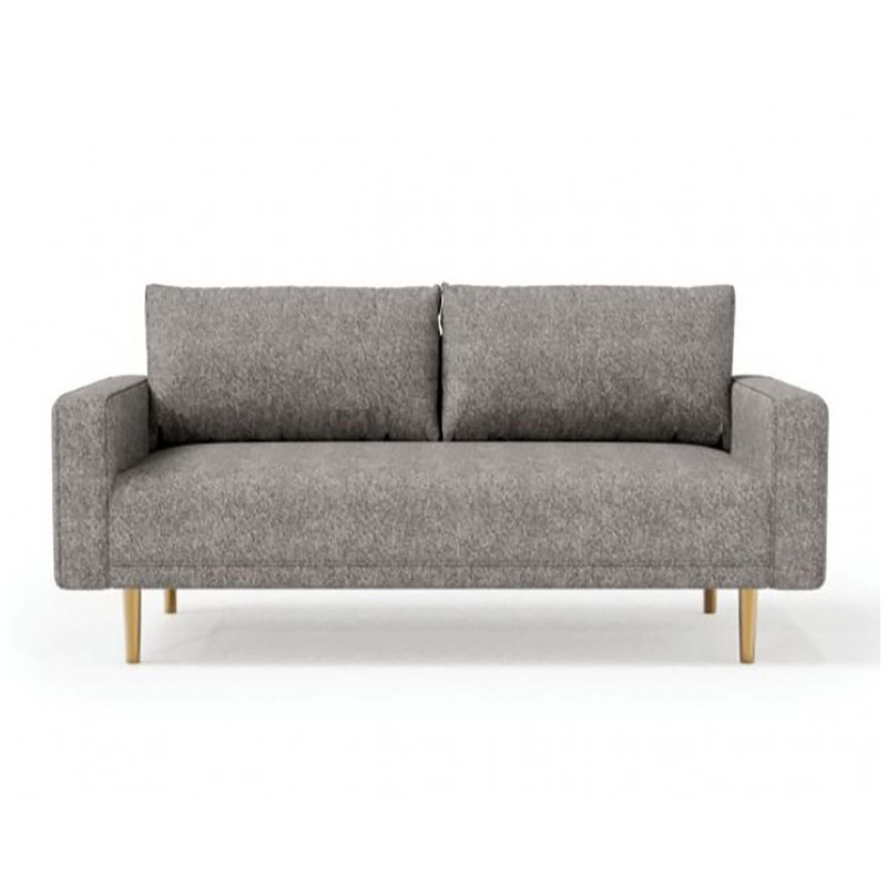 Causeuse rembourrée Saori, Gris anthracite bouclé, H 33 po x l 63 po x P 34,5 po 