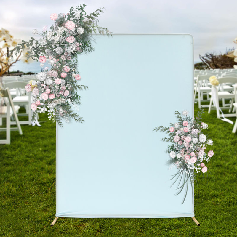 Fond de mariage avec housses, Or / Bleu, H 78,72 po x l 59,04 po x P 19,68 po