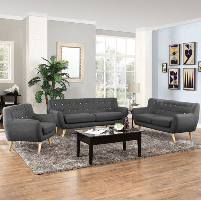 Modway Remark Upholstered Fabric Living Room Set