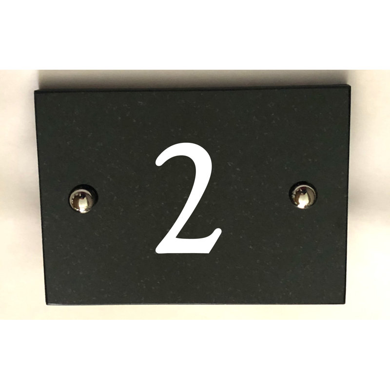 Brumby 10cm H Reflective Stone House Number, 2