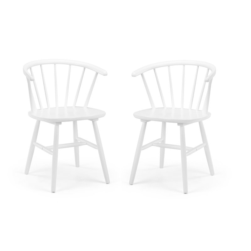 Amelda 46cm H Solid Wood Spindle Side Chair, White