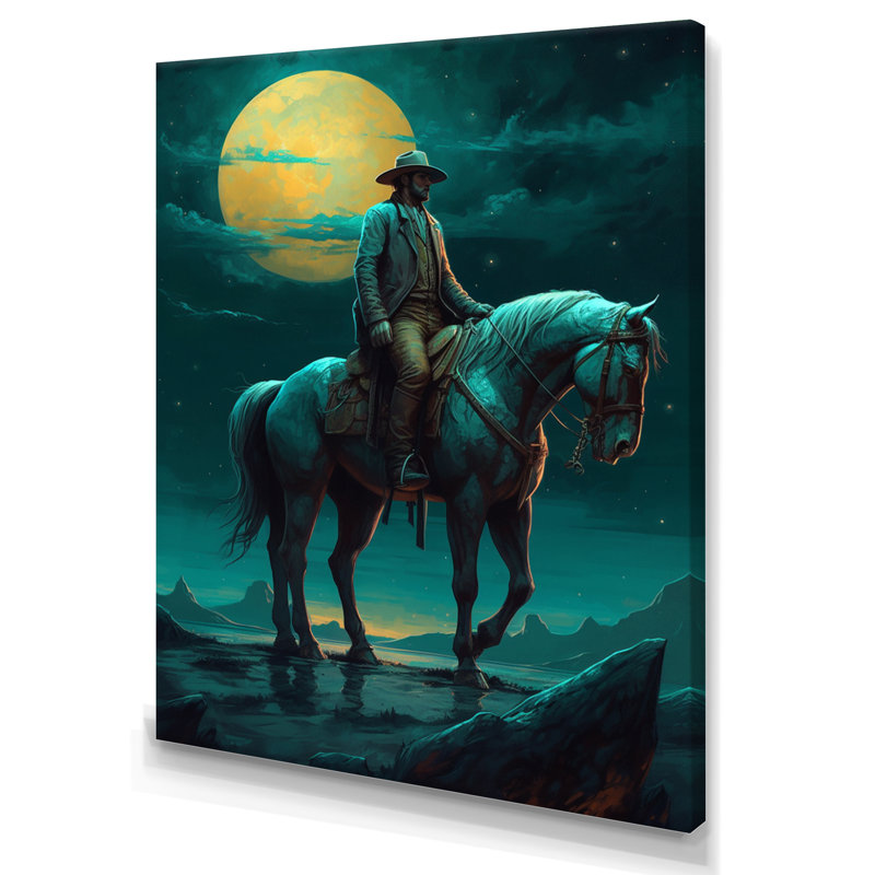 Night Rider II sur impression sur toile, H 20 po x l 12 po x P 1 po, Toile tendue