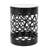 Modern Outdoor End Table - Iron Side Tables With Black Finish, Powder-Coated Frame, No Assembly Metal Chic Rustproof Assembly, For Garden Area-911154843