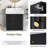 21.6 inch Modern Floating Bathroom Vanity with Ceramic Basin - Perfect for Small Bathrooms, Left side storage-1075678845