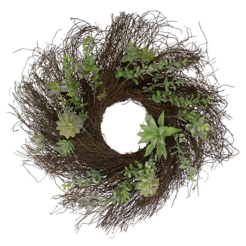22 " Eucalyptus and Succulent Wreath