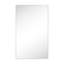 Miroir de salle de bain chromé avec coins carrés, miroir rectangulaire en acier inoxydable avec cadre en acier inoxydable-729190139-729190143