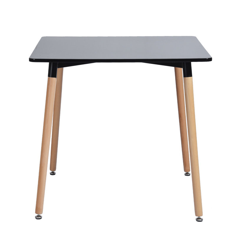 Acushnet Solid Wood Base Dining Table, Black