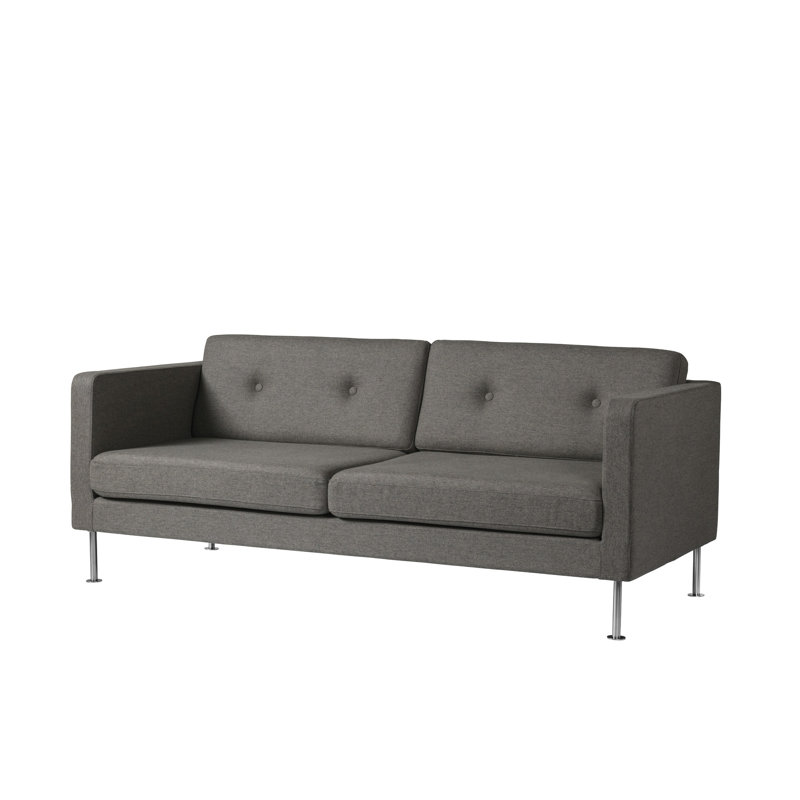 Firhoj Tufted Sofa, 32.28" H x 77.95" W x 34.65" D, Gray Wool