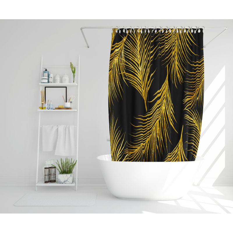Leisha Polyester Shower Curtain Set, 168cm H x 168cm W