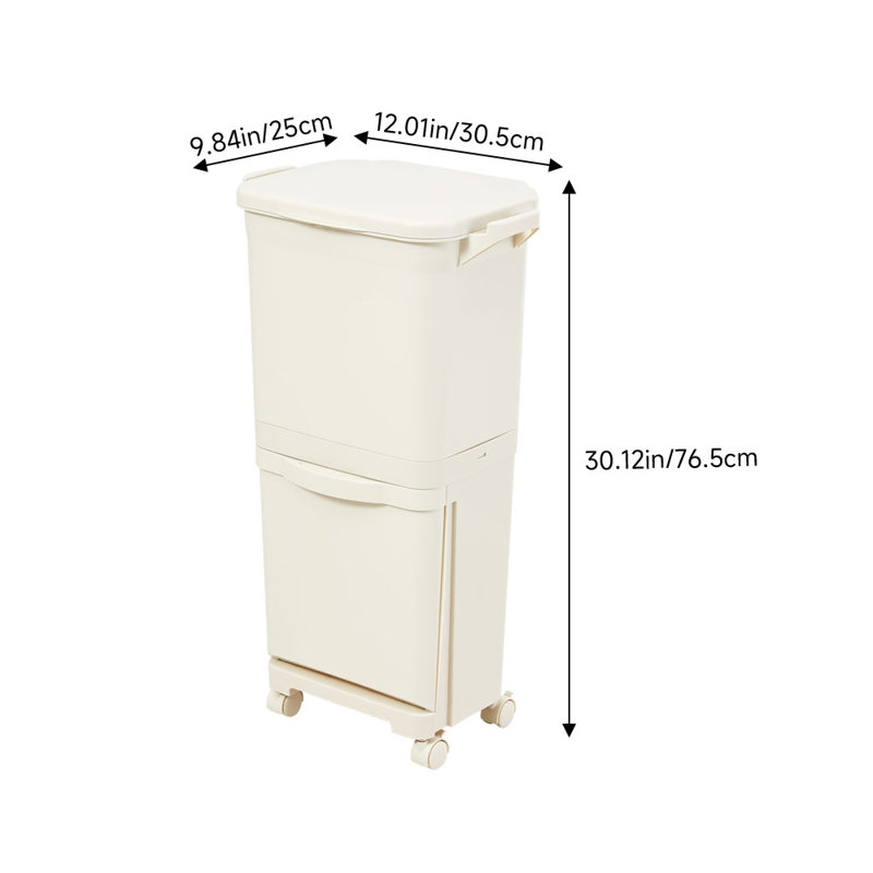 PP Manual Lift Waste Bin - 38L