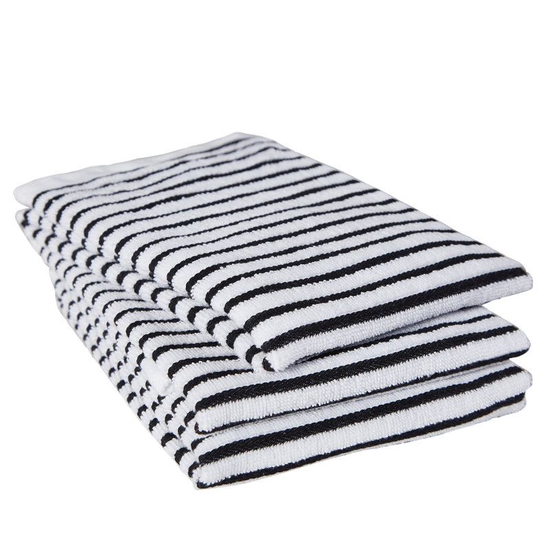 Jacquard Dish Cloth Kitchen Towel, Black