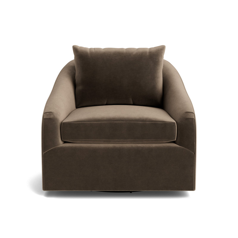 Laurel Swivel Chair, Performance Velvet - Otter