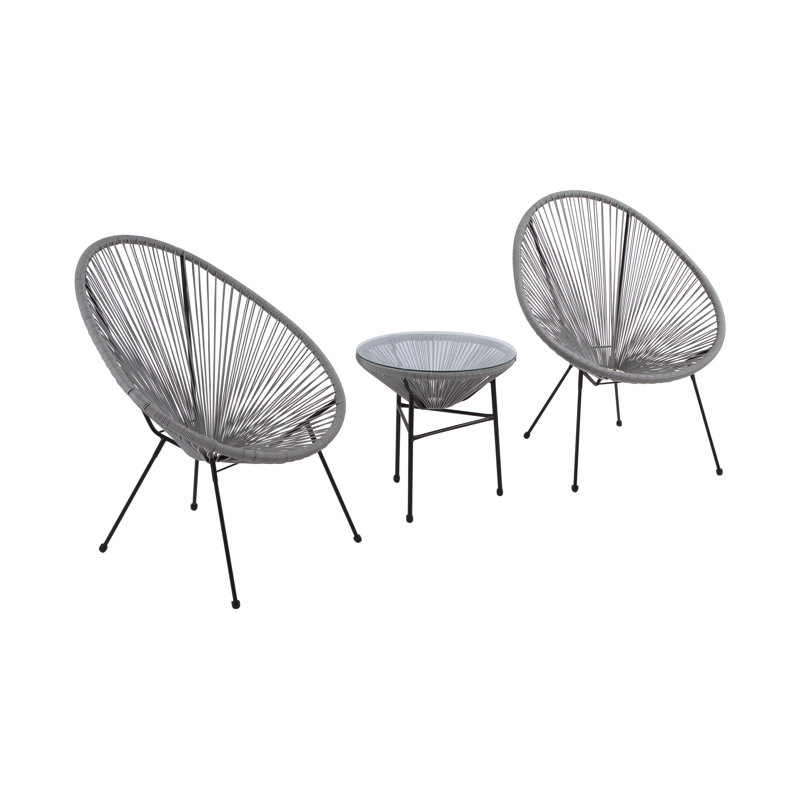Liyara 3 Piece Seating Group, Gray