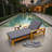 Modern Acacia Wood Outdoor Chaise Lounge With Adjustable Backrest And Deep Cushions, Patio Sunbathing Recliner Chair-1909417937