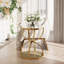 Table d'appoint 2 niveaux en verre en forme d'anneau-1237736704