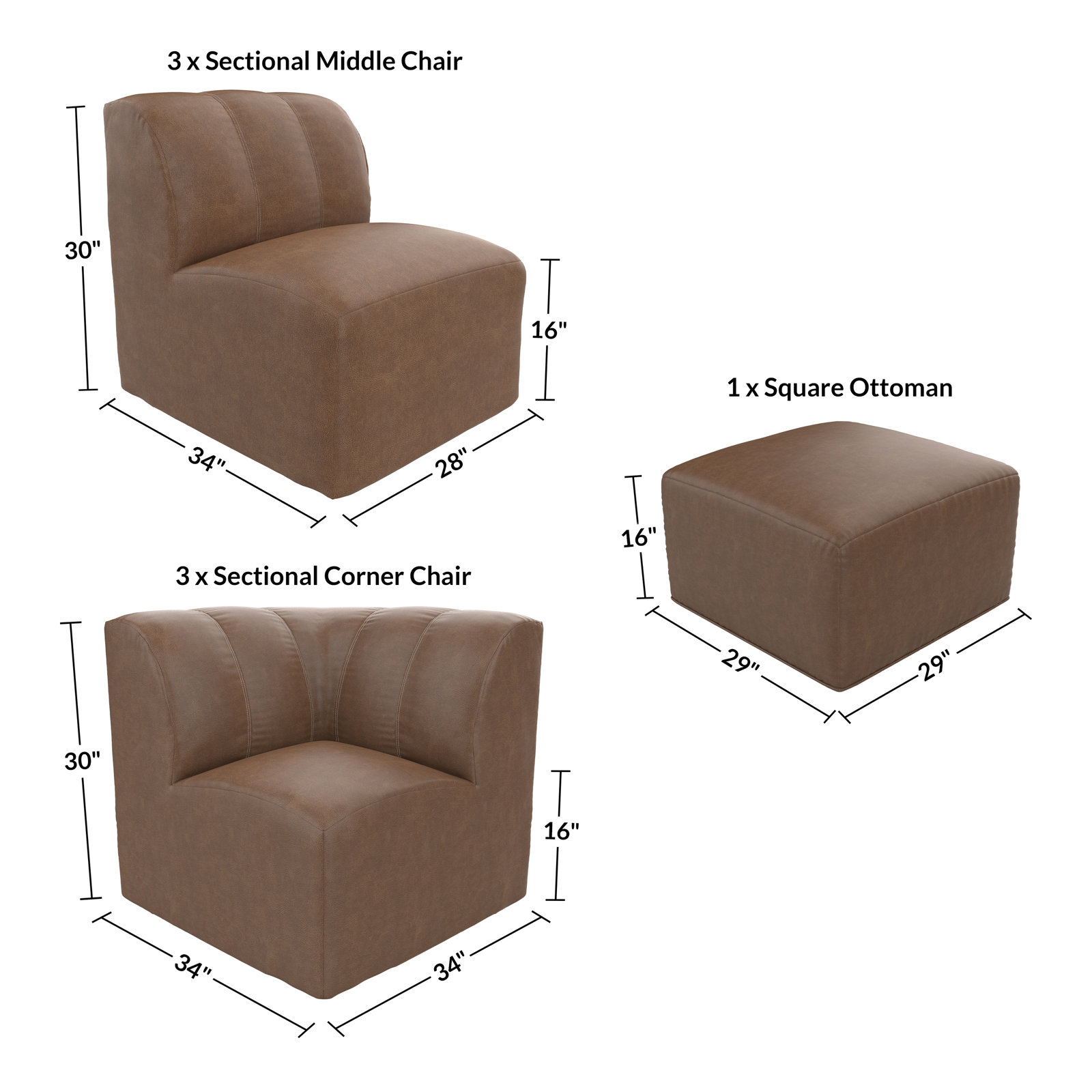 Praia 134" Patio Sectional