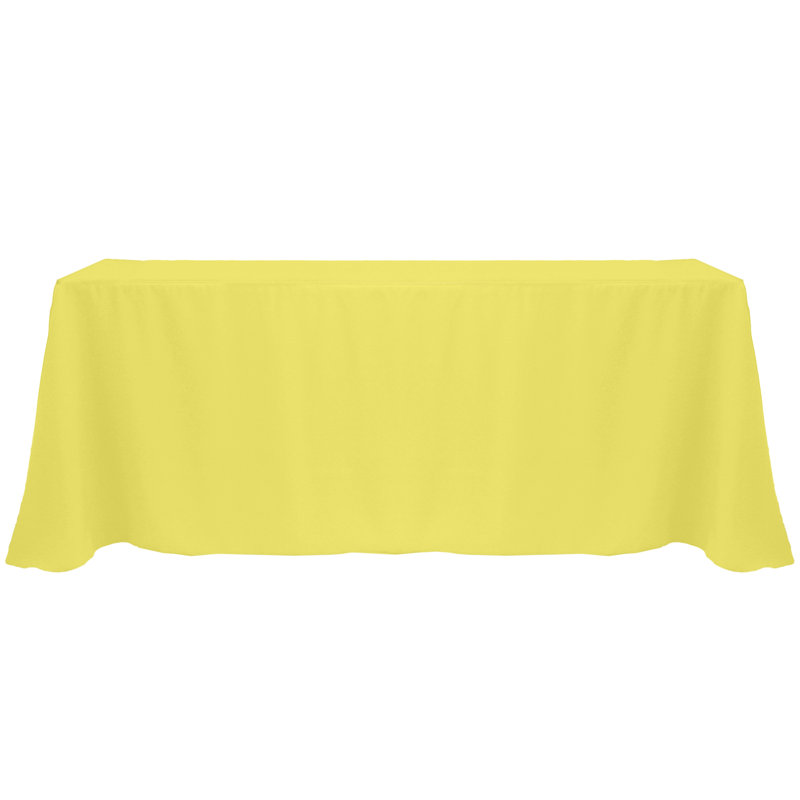 Solee Solid Color Tablecloth, 108" x 132", Lemon, 5