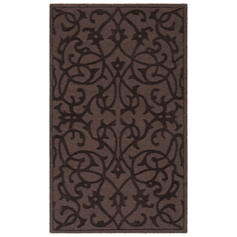 Soukup Hand Loomed Wool Floral Rug, Rectangle 3' x 5'