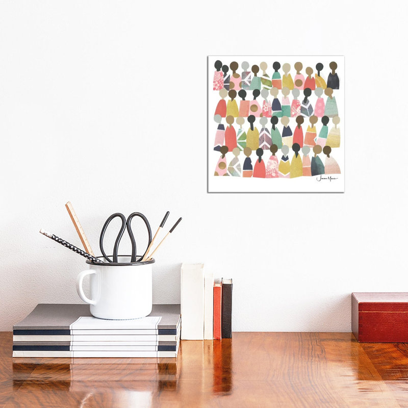 Rainbow Children by LouLouArtStudio - Print on Canvas, 30.48cm H x 30.48cm W x 1.91cm D, Wrapped Canvas