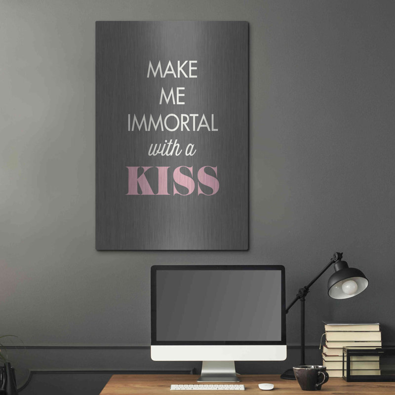 «Make Me Immortal» par GraphINC, art mural en métal, H 36 po x l 24 po