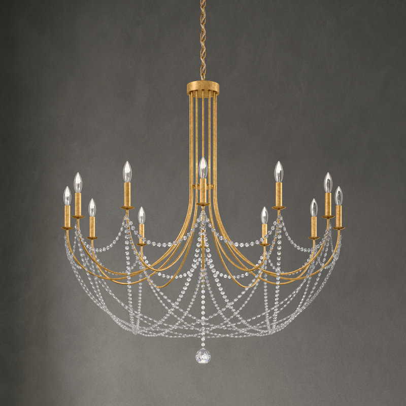 Verdana 12 - Light Chandelier, Heirloom Gold