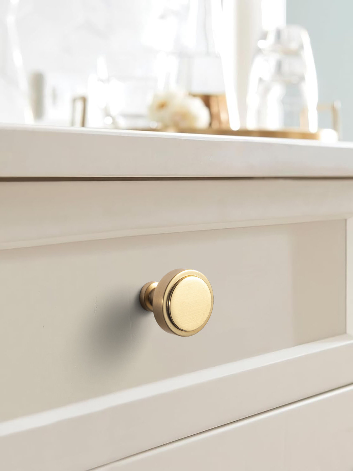 Circle Cabinet Knob Multipack, Champagne Bronze, 1.2"