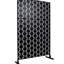 Écran d'intimité l 76 po H48 po - Métal pour terrasse, jardin décoratif noir
