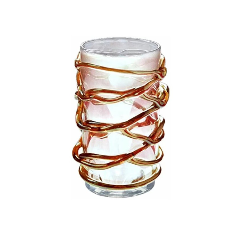 Vase de table crystal Mirabal, H 3,8 po x l 5 po x P 5 po, Brun