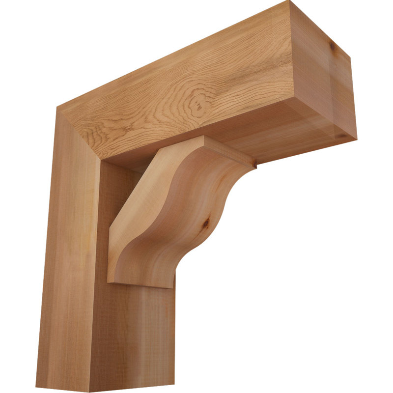 Support Funston Block avec support décalé, 20 po x 20 po, Cèdre rouge occidental de l 7 1/2 po (lisse)
