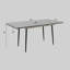 Table de salle à manger de 47 po à 63 po, motif en marbre blanc, pieds en métal noir, créant une atmosphère industrielle moderne et confortable extensible jusqu'à 63 po, texture, pour une détente
