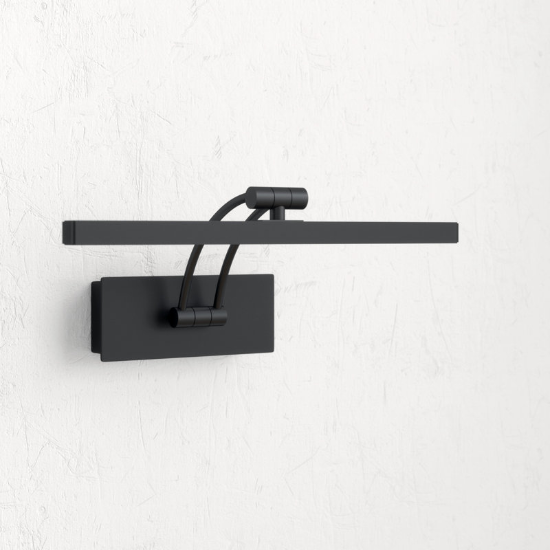 Applique murale à 1 lumière DEL câblée, Noir mat, H 7,32 po x l 24,17 po x P 9,29 po