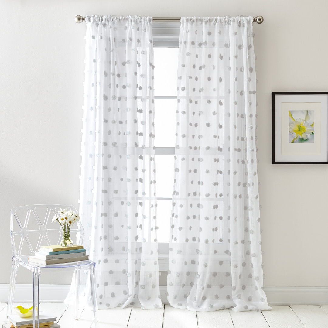 Ella Sheer Rod Pocket Curtain Panels (Set of 2) DKNY Curtain 