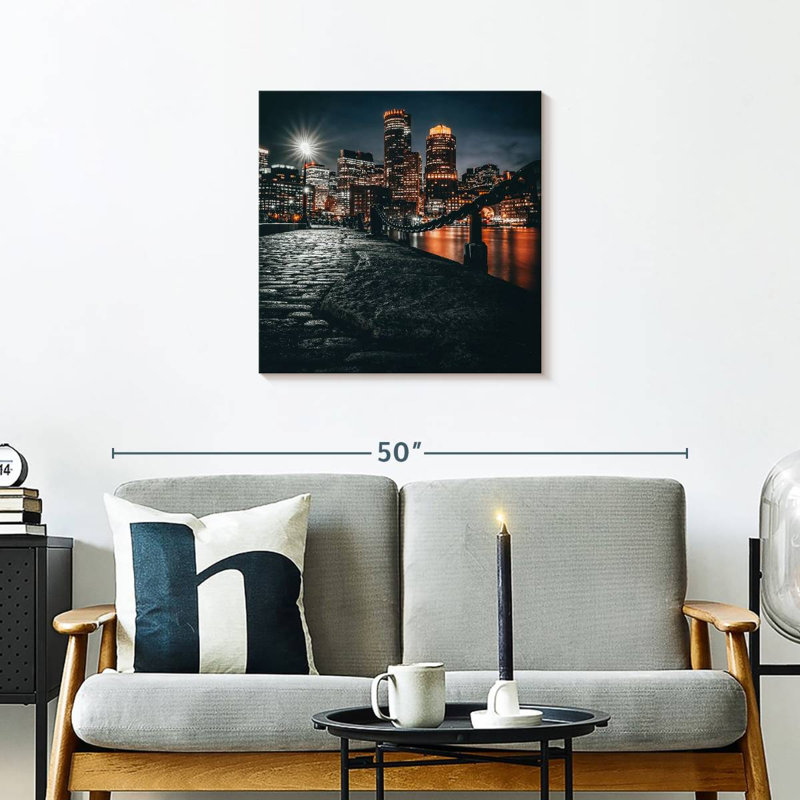 Nicci, horizon de nuit de Boston, H 24 po x l 24 po