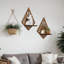 Ensemble de 2 tablettes flottantes boho en bois vintage Mid Century Modern