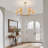 6 - Light Dimmable Boho Rattan Classic / Traditional Chandelier for Dining Room Living Room Bedroom Kitchen Island