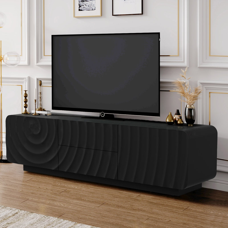 Meuble télé 58 po Modern, Noir