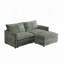Canapé rembourré 2 places à assise profonde de grande taille avec repose-pieds-787463391