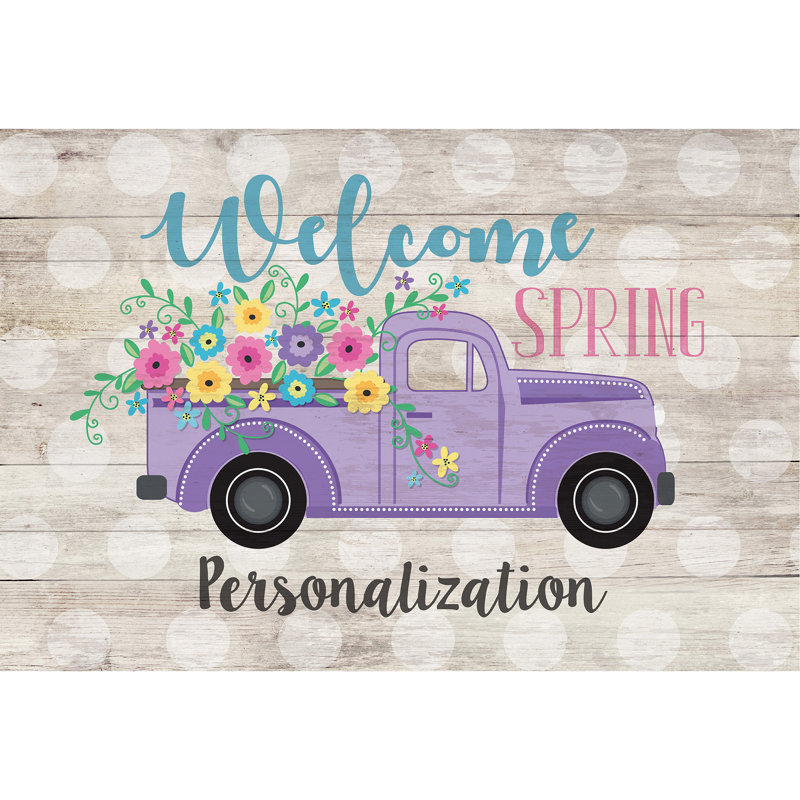 Tapis d'entrée personnalisé Zhane Spring Pickup 27 po x 18 po, Oui