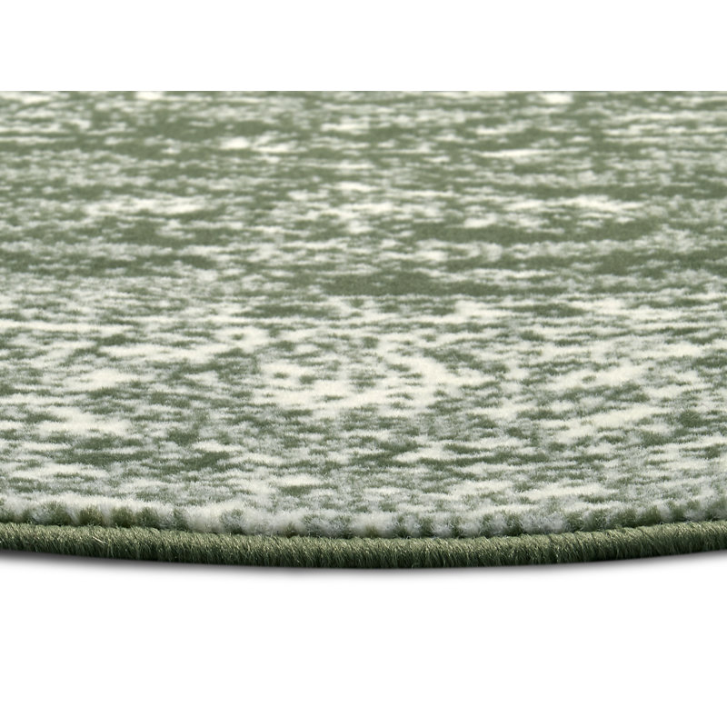 Designer velor rug Mridional green, Round 160cm