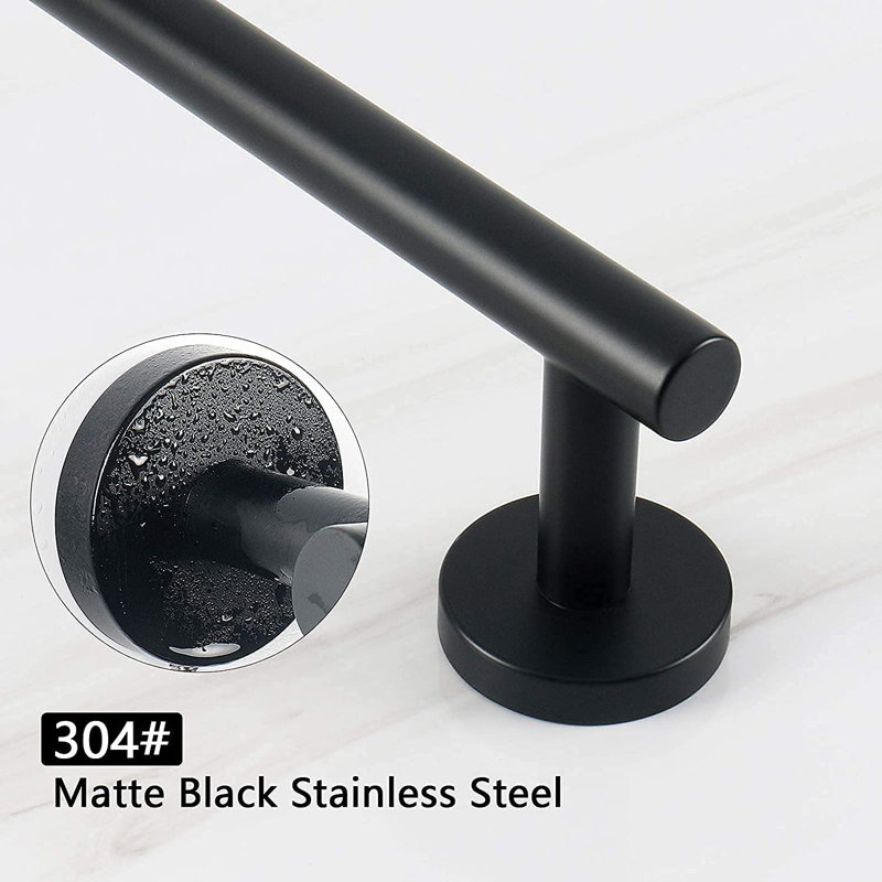 24 " Wall Towel Rack, Black
