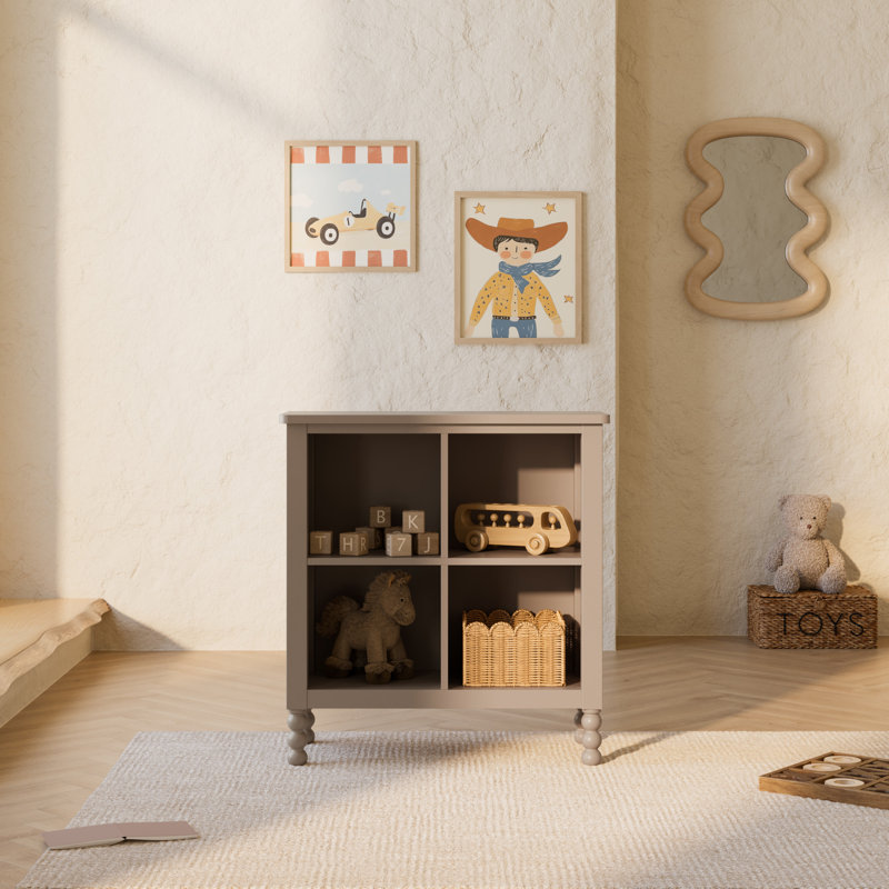Rio 4 Cube Storage Organizer Bookcase, Driftwood