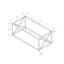 Table basse rectangulaire en verre trempé avec pieds en métal pour n'importe quelle pièce Table spacieuse: plateau et base transparents