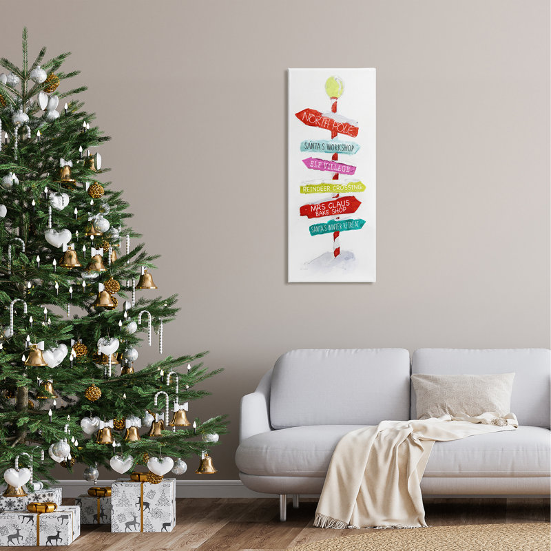 «Holiday Holiday», impression directionnelle sur toile par Sally Swatland, H 40 po x l 17 po x P 1,5 po