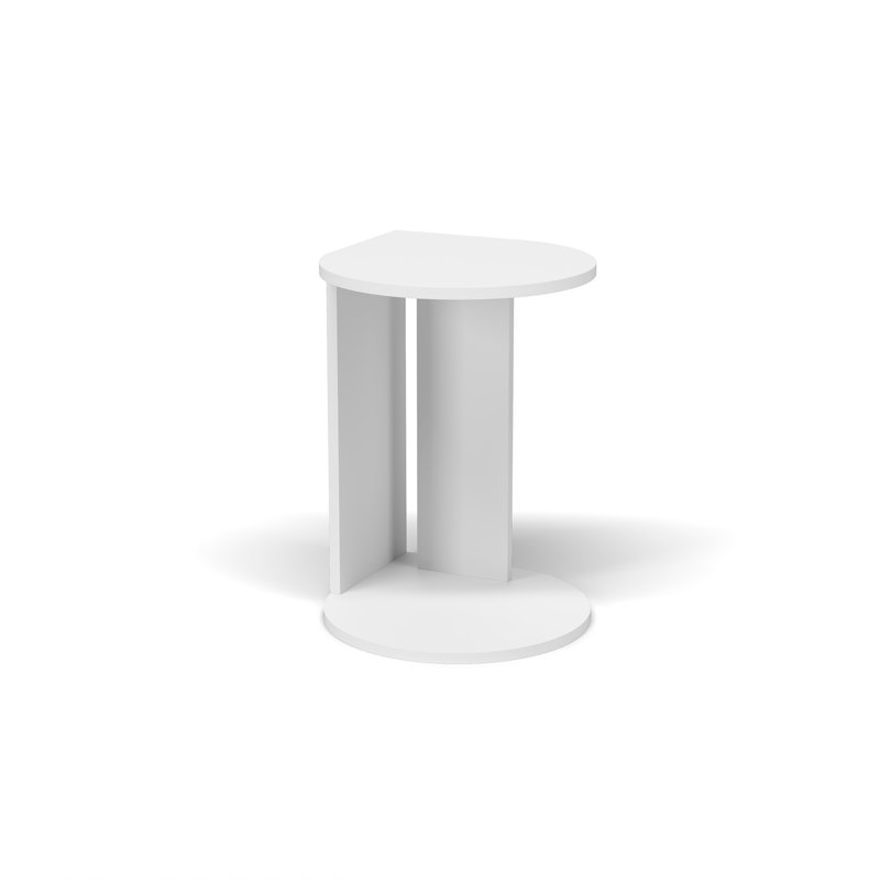 Alberdina Abstract End Table, White