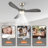 42" 3 - Blade Modern Farmhouse Small Room LED Ceiling Fan with Light and Remote-1997669442