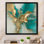 Gold And Turquoise Marble Fuild Ink II - Abstract Marble Canvas Print